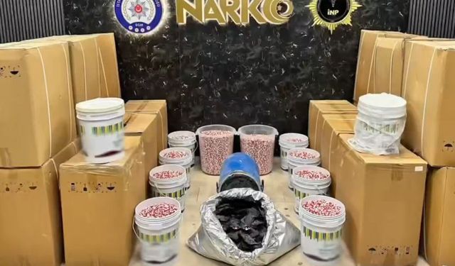 İstanbul'da narkotik operasyonu: 756 kilogram pregabalin ele geçirildi