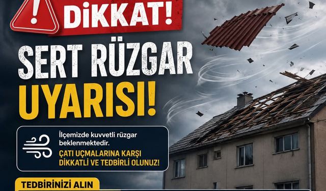Nizip'te kuvvetli rüzgar bekleniyor