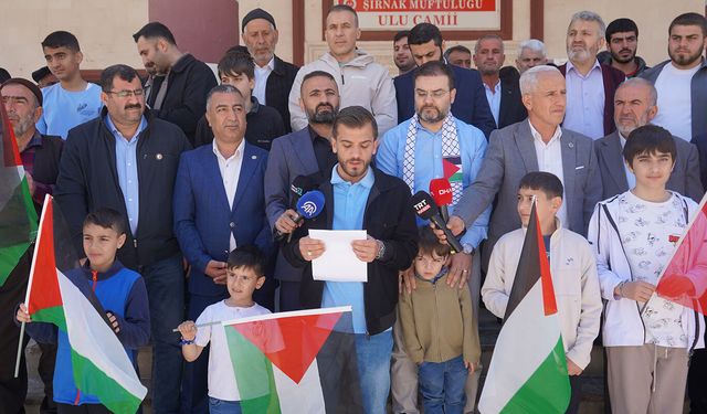 Şırnak'ta Küresel Sumud Filosu saldırısı protesto edildi
