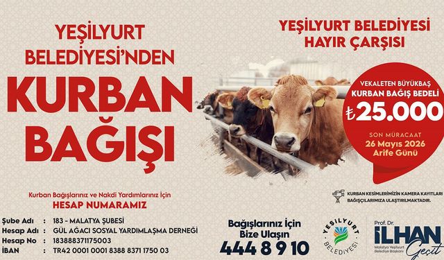 Yeşilyurt Belediyesinden kurban bağışı seferberliği!