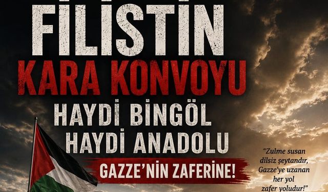Bingöl Sivil Gazze İnisiyatifi'nden Filistin Konvoyu için seferberlik çağrısı
