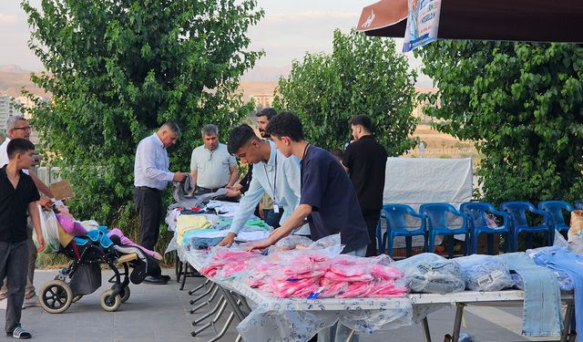 Cizre'de SMA hastası Mehmet bebek için yardım çadırı kuruldu