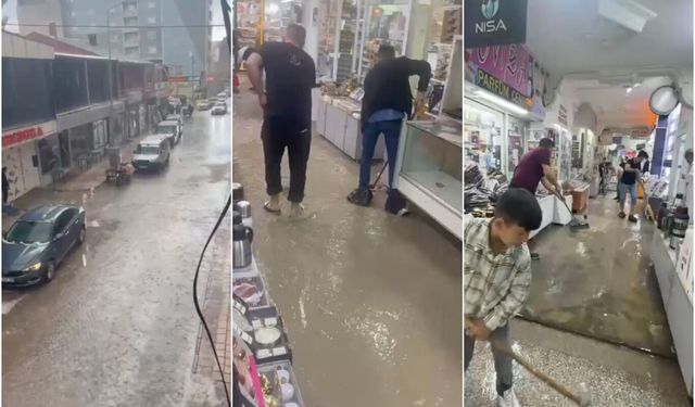 Doğubayazıt'ta sağanak sonrası sel meydana geldi