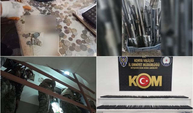 Konya merkezli 5 ilde silah kaçakçılığı operasyonu: 12 şüpheli yakalandı