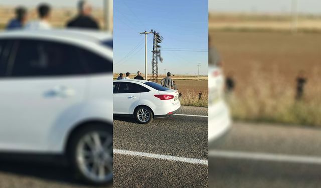 Şanlıurfa'da elektrik akımına kapılan şahıs direğe asılı kaldı