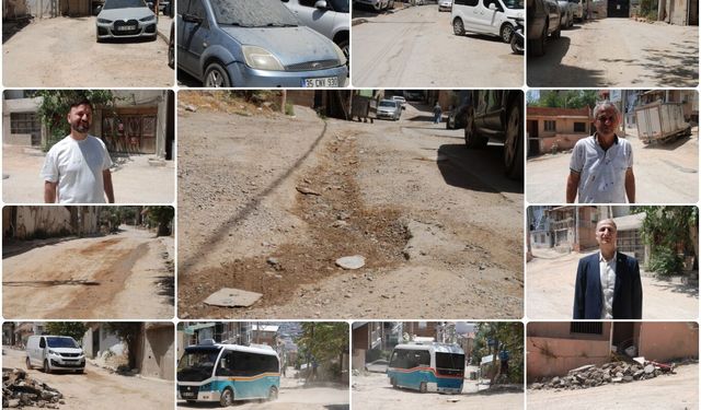 Bayraklı'da 8 aydır bitmeyen altyapı çalışması mahalleliyi mağdur ediyor