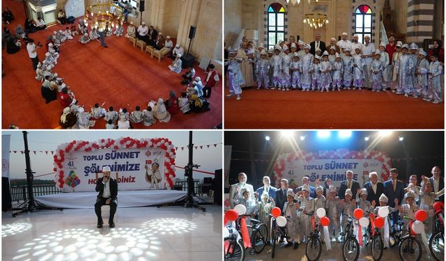 Gaziantep'te vakıf geleneği yaşatıldı: 41 çocuk sünnet ettirildi