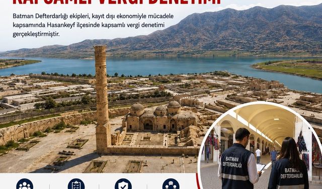 Hasankeyf'te vergi mesaisi: 111 işletme denetlendi