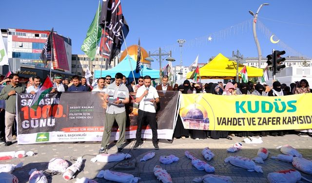 HÜDA PAR Van İl Başkanlığı'ndan Gazze'de 1000 gündür devam eden saldırılara ilişkin açıklama