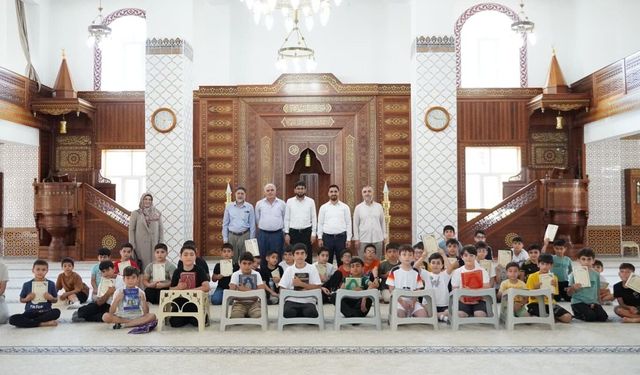 İl Müftü Vekili Bayram Öztürk, yaz Kur'an kursu öğrencileriyle buluştu