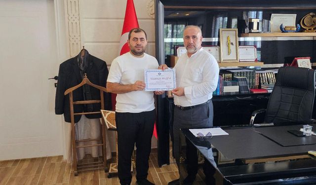 İLKHA muhabirine Cizre Müftülüğünden 'Teşekkür'