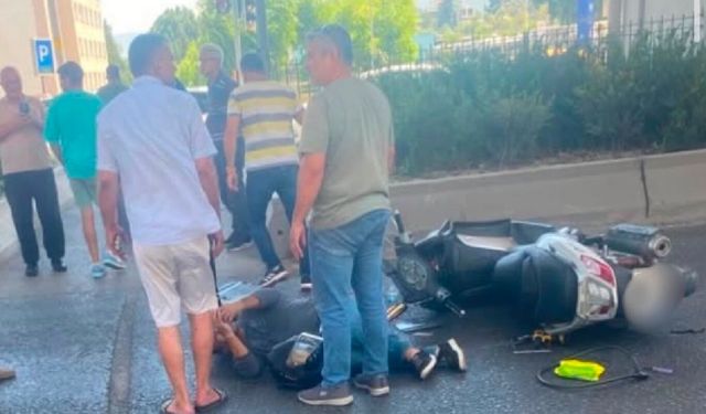İzmir Otogarı yakınında motosiklet kazası
