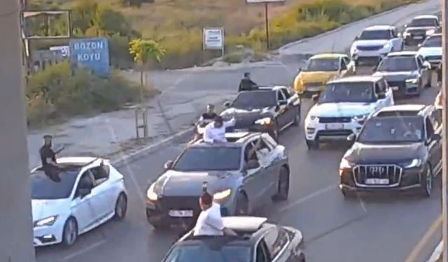 Mersin'de trafik güvenliğini tehlikeye düşüren düğün konvoyuna rekor ceza