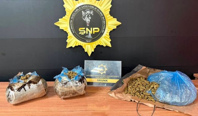 Şanlıurfa'da 3 kilo 650 gram esrar ele geçirildi: 3 gözaltı
