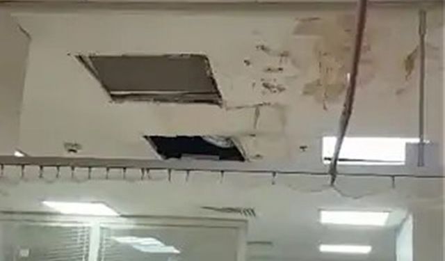 Siirt Eğitim ve Araştırma Hastanesi acil servisindeki paslı tavan tepkilere neden oldu