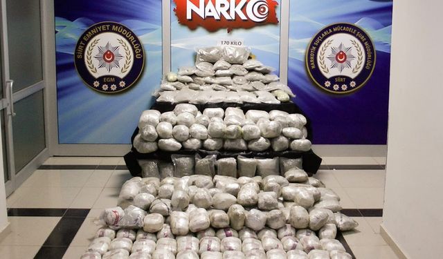 Siirt'te 170 kilogram kubar esrar ele geçirildi: Bir şüpheli tutuklandı