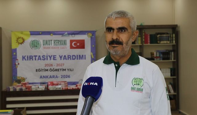 Ankara Umut Kervanından onlarca öğrenciye kırtasiye desteği