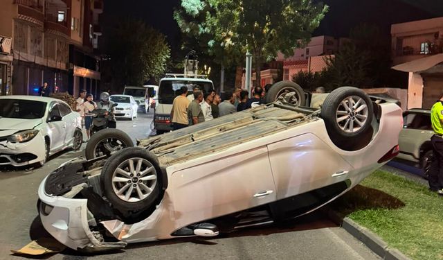 Batman'da otomobil takla attı