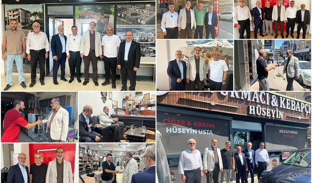 HÜDA PAR Genel Sekreteri Yılmaz, İzmir'de esnafı ziyaret etti