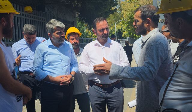HÜDA PAR Milletvekili Dinç, hakları için eylem yapan madencileri ziyaret etti