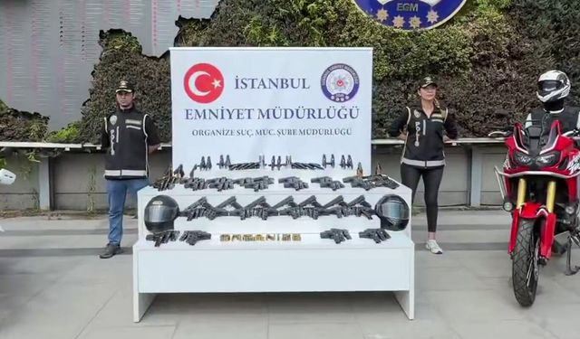 İstanbul'da organize suç operasyonlarında 133 tabanca ele geçirildi