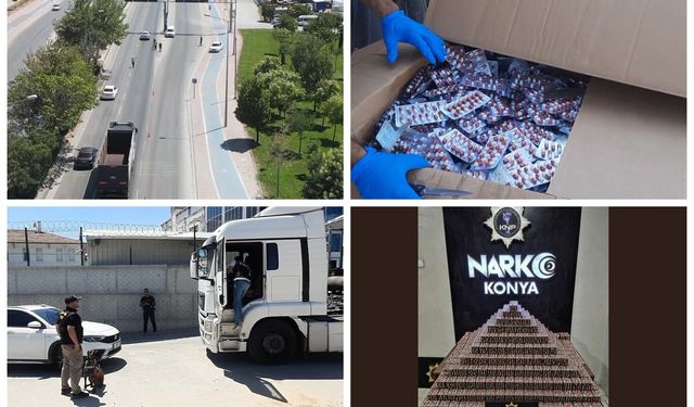 Konya'da 124 bin sentetik ecza ele geçirildi: 3 şüpheli tutuklandı