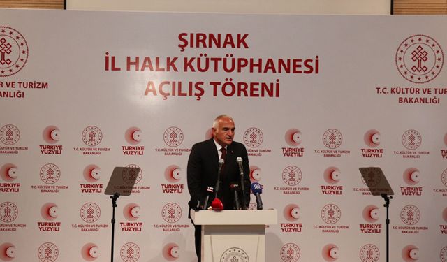 Kültür ve Turizm Bakanı Ersoy, Şırnak'ta kütüphane ve Kültür ve Turizm Müdürlüğü hizmet binası açılışını gerçekleştirdi