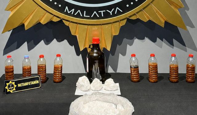 Malatya'da 4 kilo 875 gram metamfetamin ele geçirildi