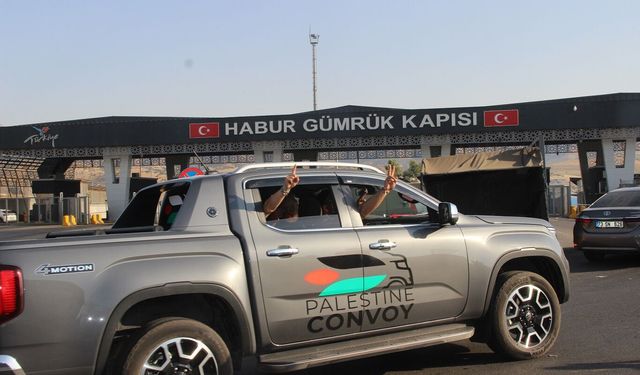 Uluslararası Filistin Konvoyu, Habur Sınır Kapısı'ndan geçiş yaptı