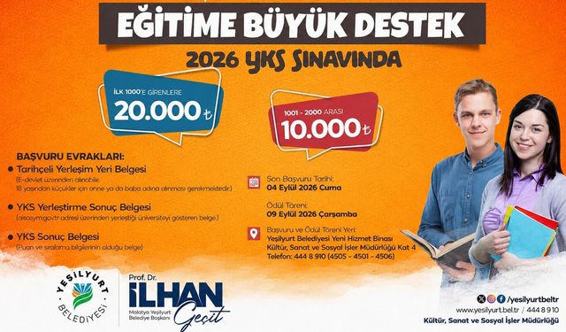 Yeşilyurt Belediyesinden eğitime destek