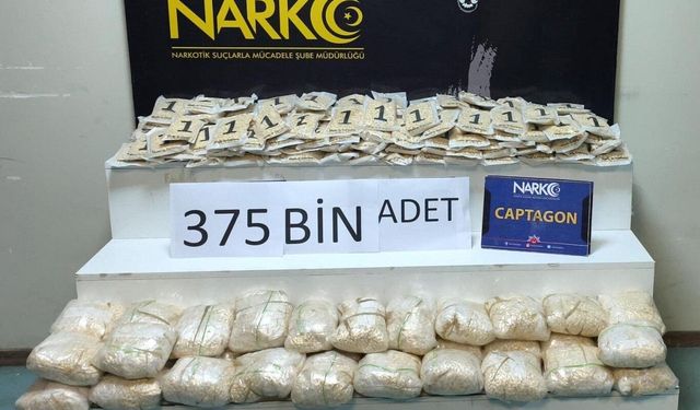 Adana'da 375 bin uyuşturucu hap ele geçirildi: 6 gözaltı