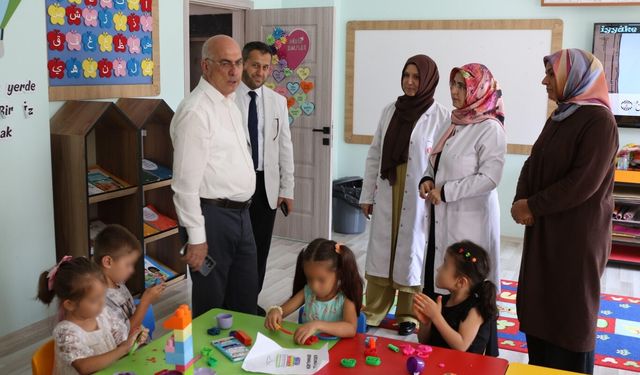 İl Müftüsü Topal'dan 4-6 yaş Kur'an kursuna ziyaret