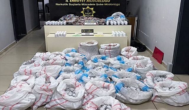 Mersin'de panelvandan 256 bin 900 sentetik hap çıktı: 4 gözaltı