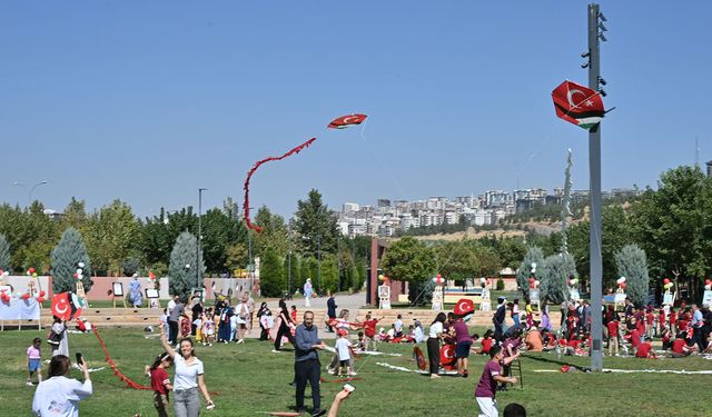 Şanlıurfa'da Gazze'deki çocuklar için uçurtmalar gökyüzüne bırakıldı
