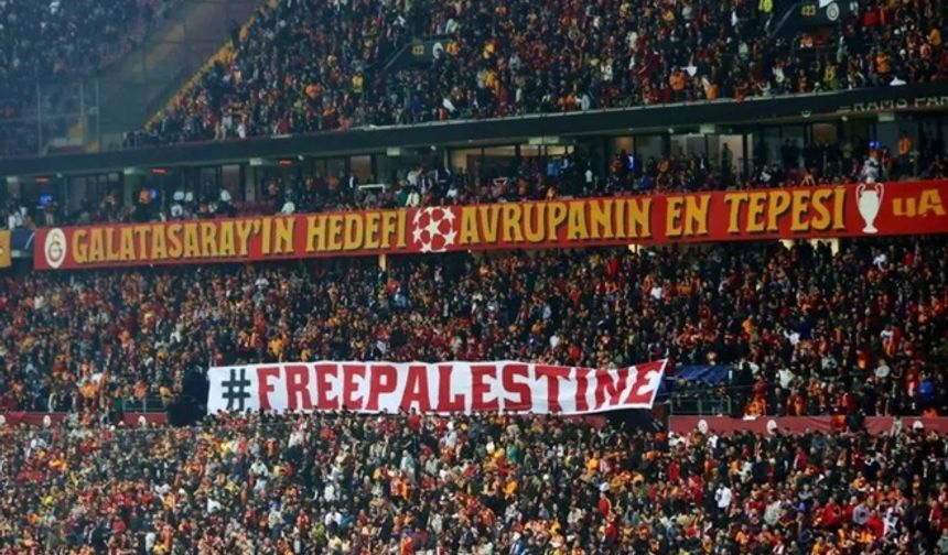 Galatasaray taraftarının Filistin pankartlarına UEFA soruşturması