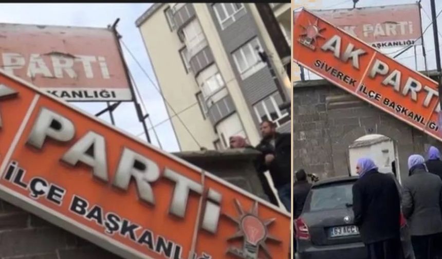 Siverek'te Toplu İstifa: 20 Yıllık AKP Tabelası İndirildi