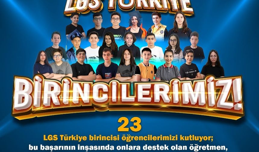 Gaziantep’ten LGS’de 23 Türkiye birincisi