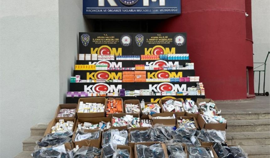 Adana'da kaçak ilaç operasyonu: 31 bin adet ilaç ele geçirildi