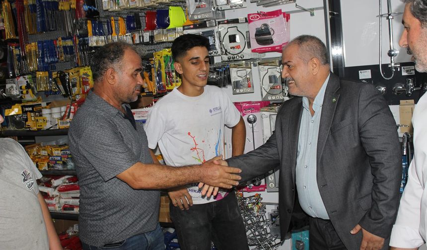 Mersin HÜDA PAR heyetinden Toroslar esnafına ziyaret