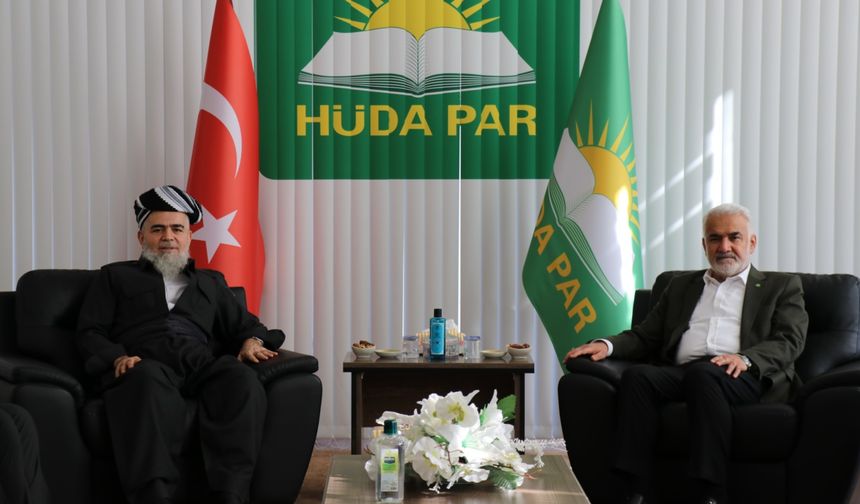 HÜDA PAR Genel Başkanı Yapıcıoğlu, Kürdistan Adalet Topluluğu Partisi Genel Başkanı Bapir’i ağırladı
