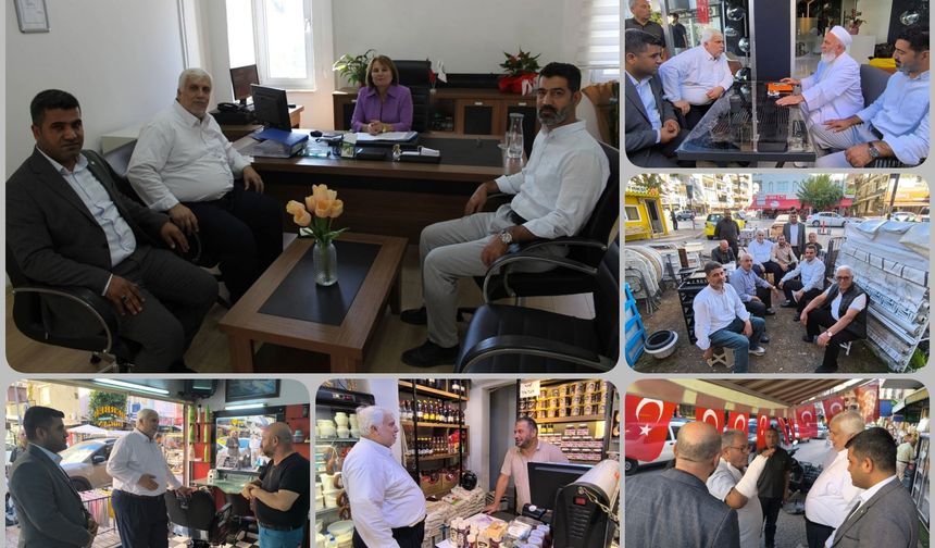 HÜDA PAR Mersin İl Başkanlığından Yenişehir Nüfus Müdürlüğüne ziyaret ve esnafla buluşma