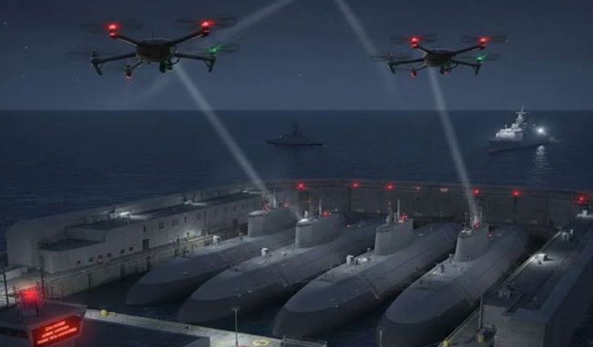 Fransa'da nükleer denizaltıların bulunduğu üssün üzerinde İHA alarmı