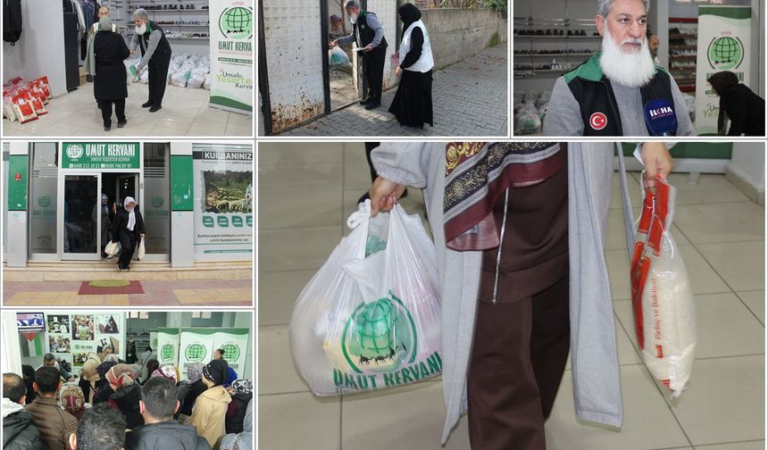 Umut Kervanı'ndan Batman'da yüzlerce muhtaç aileye gıda yardımı
