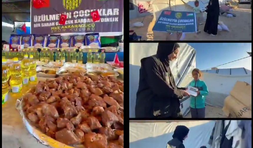 Ankaragücü’nden Gazze’de iftar: Üzülmeyin çocuklar…
