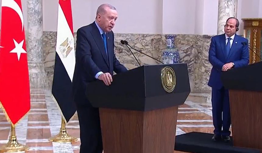 Cumhurbaşkanı Erdoğan: Mısır'la ticaret hacmimizi 15 milyar dolara yükseltmeyi hedefliyoruz