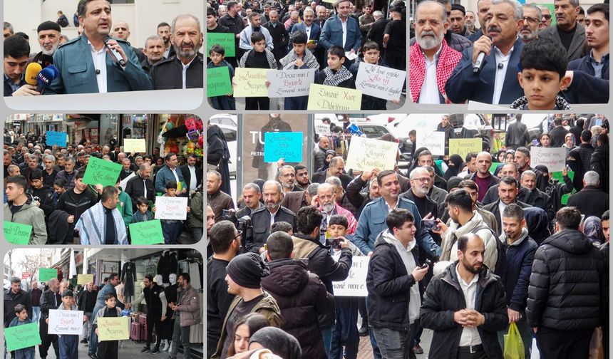 HÜDA PAR Batman İl Teşkilatı'ndan Kürtçe anadil yürüyüşü