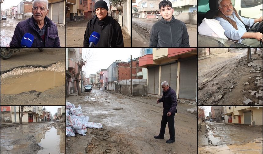 Mahalle sakinlerinden belediyeye tepki: Çamur içinde yaşam mücadelesi veriyoruz