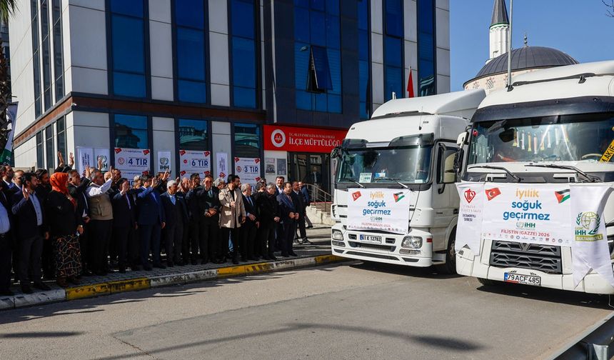 STK'lardan mazlum coğrafyalara 5 tırlık insani yardım