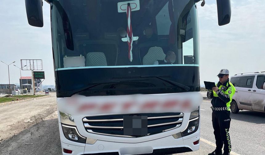 Batman'da bayram öncesi otobüslerde emniyet kemeri denetimi