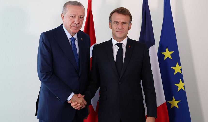 Cumhurbaşkanı Erdoğan, Fransa Cumhurbaşkanı Macron ile görüştü